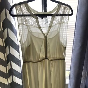 Off white high low dress